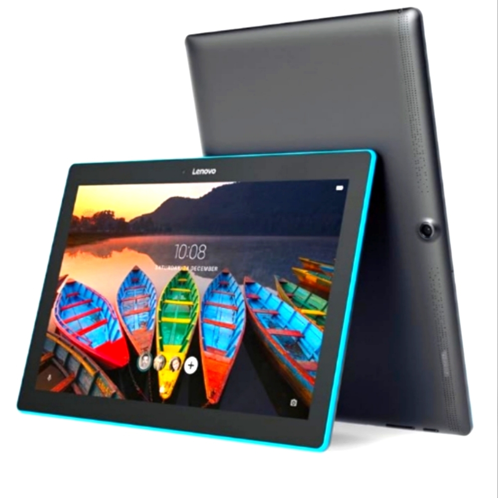 Lenovo Tablet with Black and Blue Design